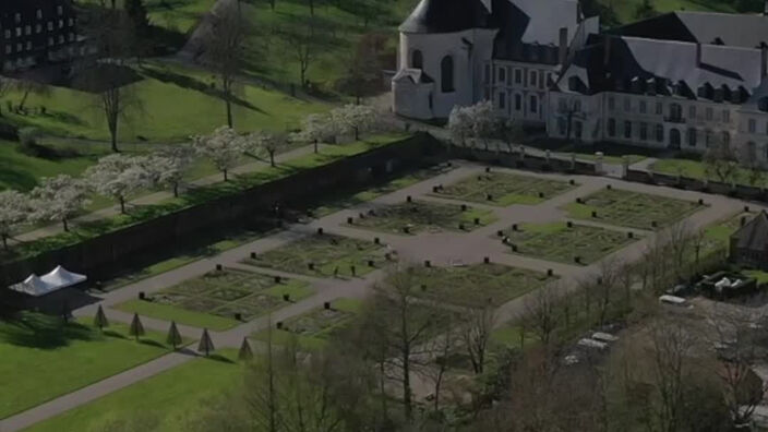 Vu du ciel : jardins de Valloires