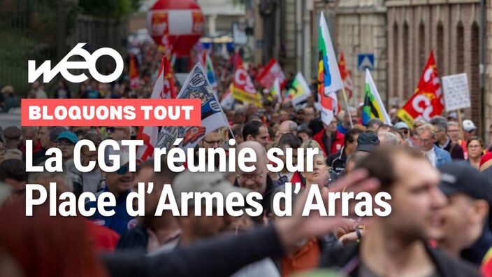 Rassemblement à l’appel de la CGT sur la place d’Armes à Douai