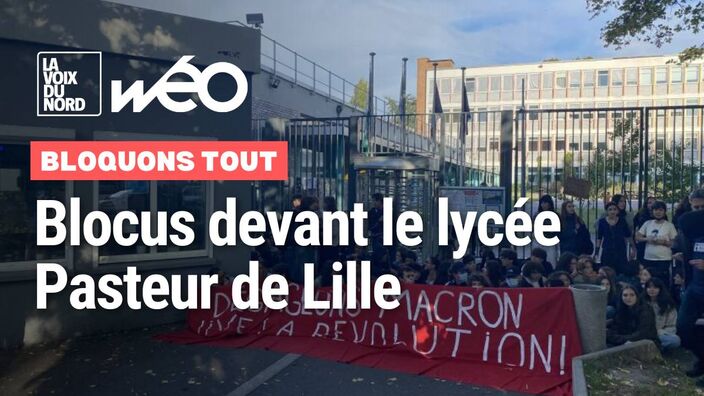 "Bloquons tout" : à Lille, manifestation devant le lycée Pasteur