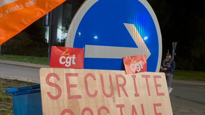 Grèves : barrage filtrant à Feignies