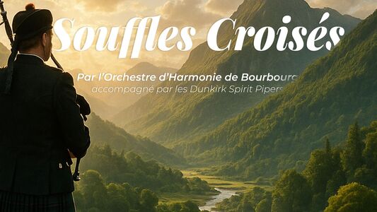 Concert de Sainte Cécile de l’orchestre d’harmonie de Bourbourg avec les cornemuses des Dunkirk Spirit Pipers