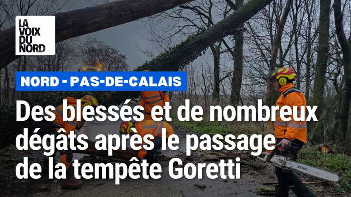 Blessés, arbres tombés, coupures d'électricité : la tempête Goretti a frappé le Nord - Pas-de-Calais